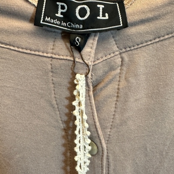 POL Women's Button Down Tan Midi Skirt Size Small Oversized New With Tags - Picture 5 of 6